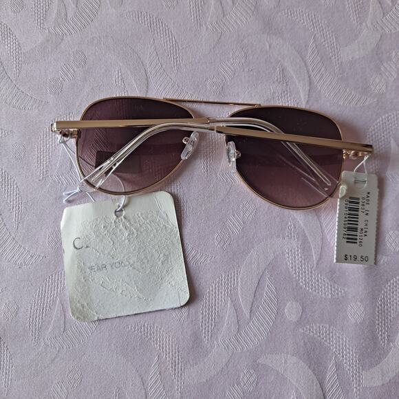 NWT J. Crew Factory Kids Mono Aviator Sunglasses Gold Tone Tinted Lens - Picture 12 of 14